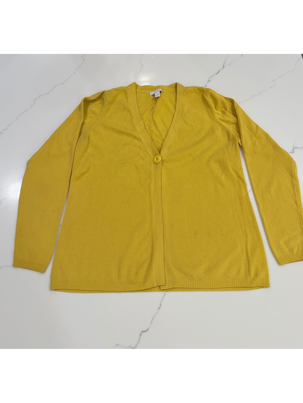 Charter Club Yellow Knit Cardigan Size Medium